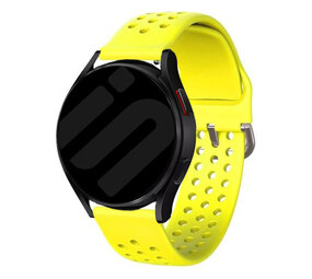 Strap-it® Samsung Galaxy Watch FE Silikonarmband mit Löchern (Gelb) Strap-it® Samsung Galaxy Watch FE Silikonarmband mit Löchern (Gelb)