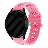 Strap-it® Samsung Galaxy Watch FE Silikonarmband mit Muster (Leuchtend rosa)