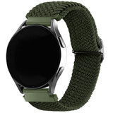Strap-it® Samsung Galaxy Watch FE gewebtes Nylonarmband (Grün)