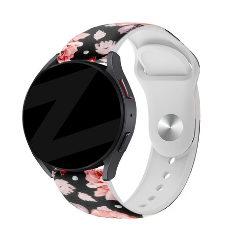 Bandz Bandz Samsung Galaxy Watch FE Silikonarmband 'Flowers'