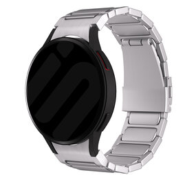 Strap-it® Samsung Galaxy Watch FE 'One push' Titanarmband (Silber) Strap-it® Samsung Galaxy Watch FE 'One push' Titanarmband (Silber)