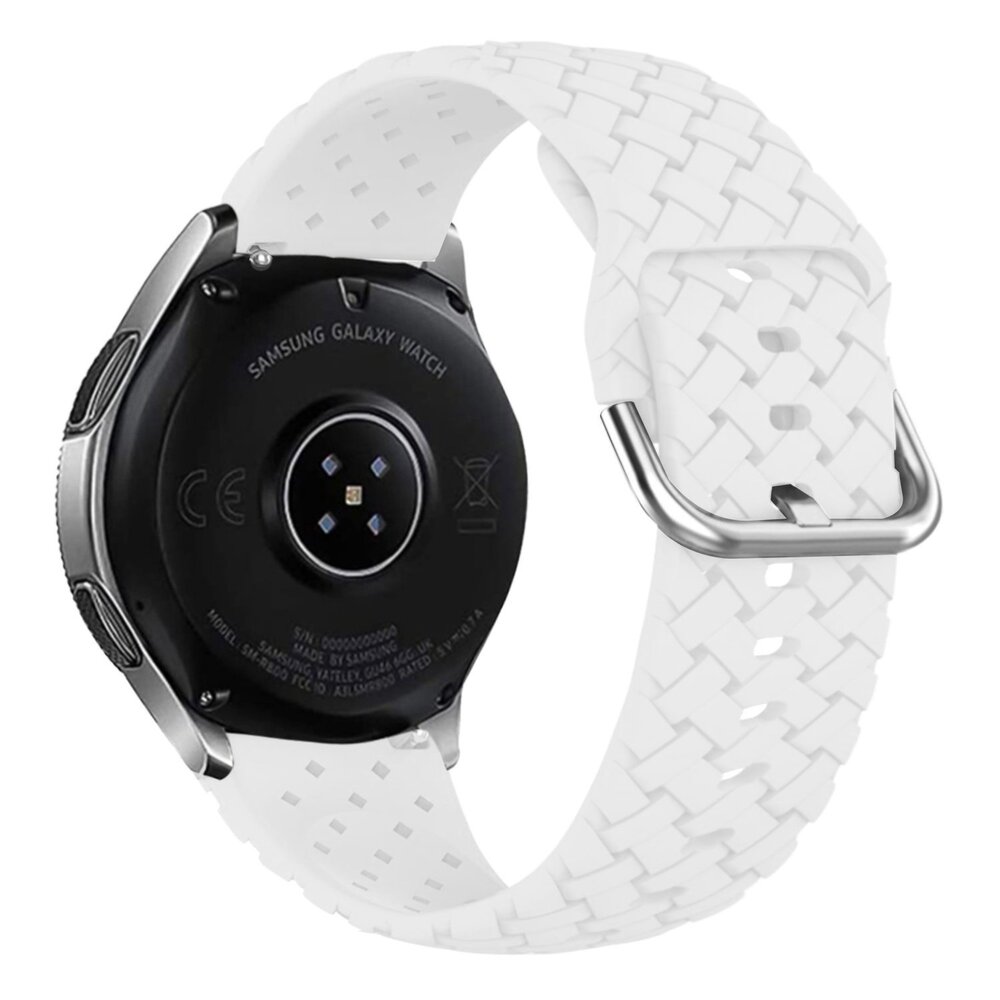 Strap-it® Strap-it Samsung Galaxy Watch 7 - 40mm gewebtes Silikonarmband (Weiß)