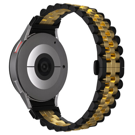 Strap-it® Strap-it Samsung Galaxy Watch 7 - 40mm Jubilee Stahlarmband (Schwarz/Gold)