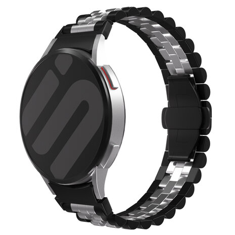 Strap-it® Strap-it Samsung Galaxy Watch 7 - 40mm Jubilee Stahlarmband (Schwarz/Silber)
