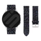 Strap-it® Strap-it Samsung Galaxy Watch 7 - 40mm Leder-Glitzerarmband (Schwarz)