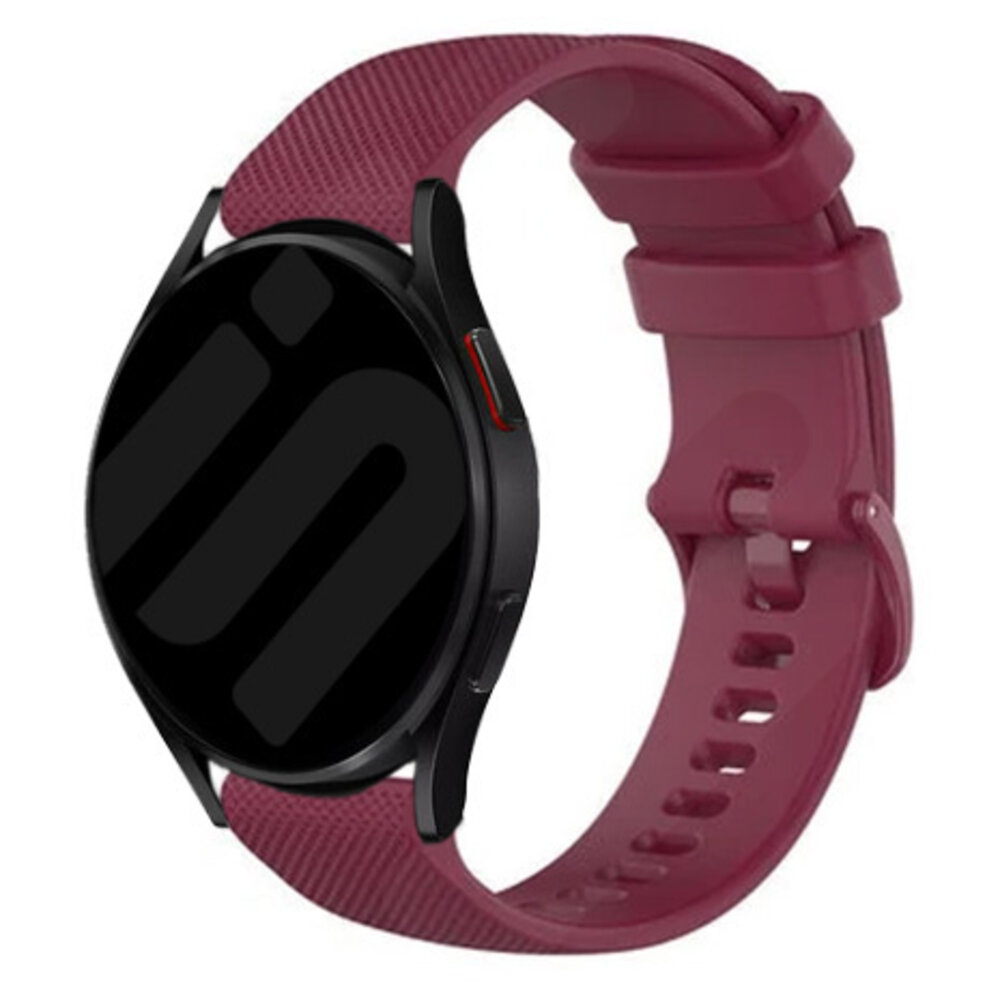 Strap-it® Strap-it Samsung Galaxy Watch 7 - 40mm Luxus Silikonarmband (Dunkelrot)