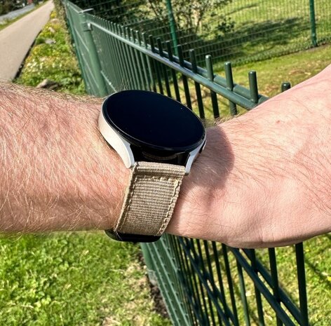 Strap-it® Strap-it Samsung Galaxy Watch 7 - 40mm Nylon Schnallenarmband (Khaki) Strap-it® Strap-it Samsung Galaxy Watch 7 - 40mm Nylon Schnallenarmband (Khaki)