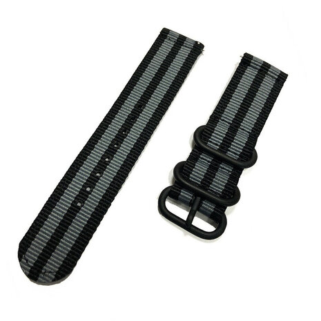 Strap-it® Strap-it Samsung Galaxy Watch 7 - 40mm Nylon Schnallenarmband (Schwarz/Grau) Strap-it® Strap-it Samsung Galaxy Watch 7 - 40mm Nylon Schnallenarmband (Schwarz/Grau)