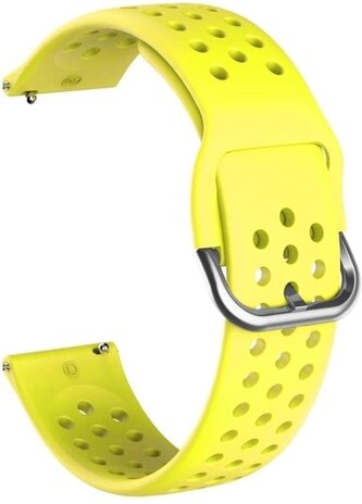 Strap-it® Strap-it Samsung Galaxy Watch 7 - 40mm Silikonarmband mit Löchern (Gelb)