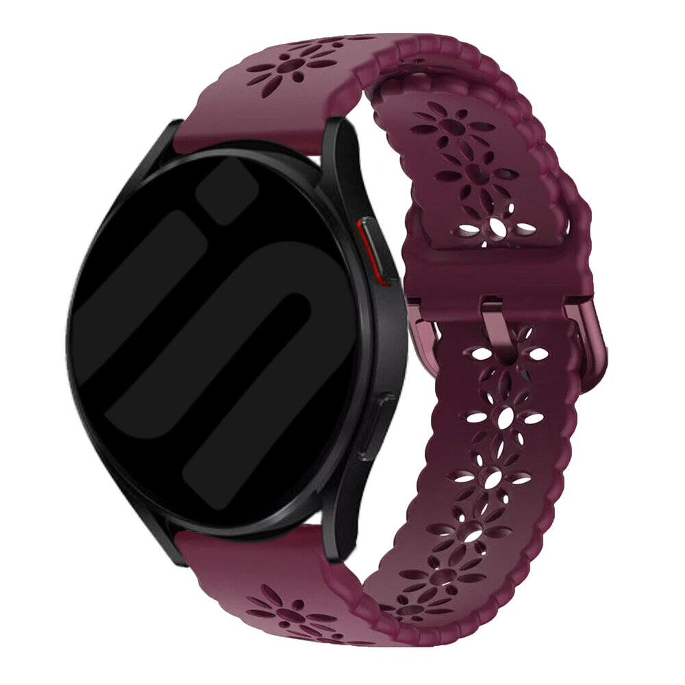 Strap-it® Strap-it Samsung Galaxy Watch 7 - 40mm Silikonarmband mit Muster (Bordeaux)