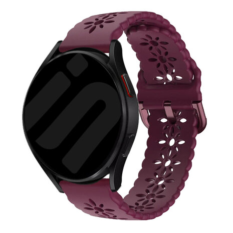 Strap-it® Strap-it Samsung Galaxy Watch 7 - 40mm Silikonarmband mit Muster (Bordeaux)