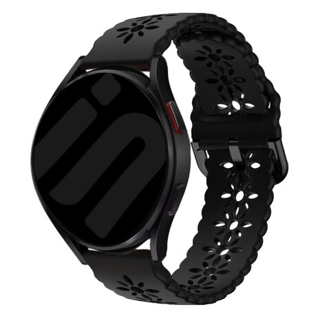 Strap-it® Strap-it Samsung Galaxy Watch 7 - 40mm Silikonarmband mit Muster (Schwarz)