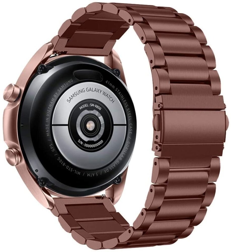 Strap-it® Strap-it Samsung Galaxy Watch 7 - 40mm Stahl-Gliederarmband (Bronze-Braun)