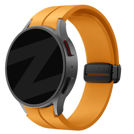 Bandz Bandz Samsung Galaxy Watch 7 - 40mm Silikonarmband mit D-Buckle (Gelb)