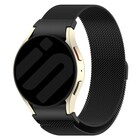 Strap-it® Strap-it Samsung Galaxy Watch 7 - 40mm 'One push' Milanaise Armband (Schwarz)