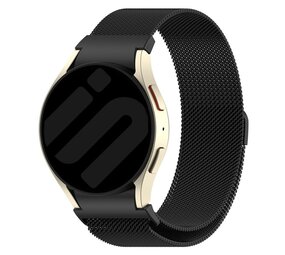 Strap-it® Samsung Galaxy Watch 7 - 40mm 'One push' Milanaise Armband (Schwarz)