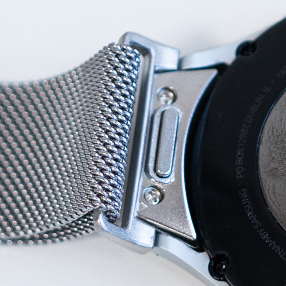 Strap-it® Strap-it Samsung Galaxy Watch 7 - 40mm 'One push' Milanaise Armband (Silber) Strap-it® Strap-it Samsung Galaxy Watch 7 - 40mm 'One push' Milanaise Armband (Silber)