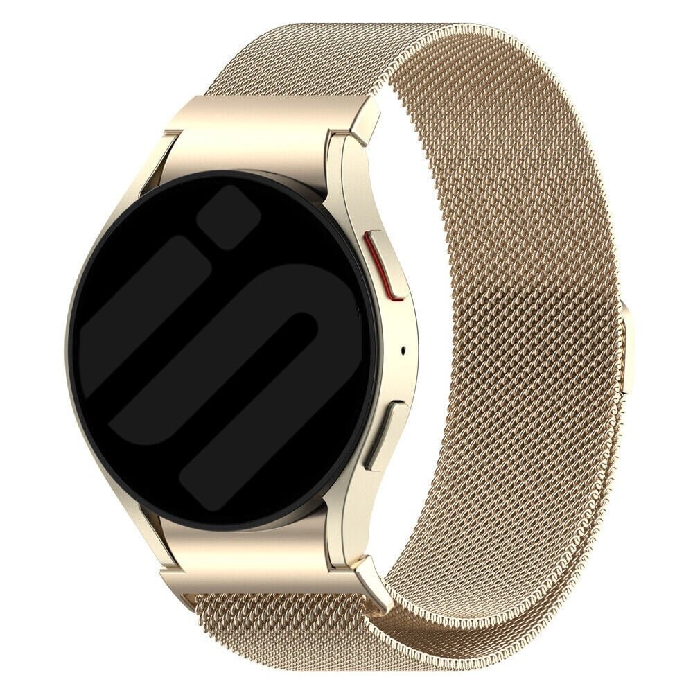 Strap-it® Strap-it Samsung Galaxy Watch 7 - 40mm 'One push' Milanaise Armband (Sekt) Strap-it® Strap-it Samsung Galaxy Watch 7 - 40mm 'One push' Milanaise Armband (Sekt)