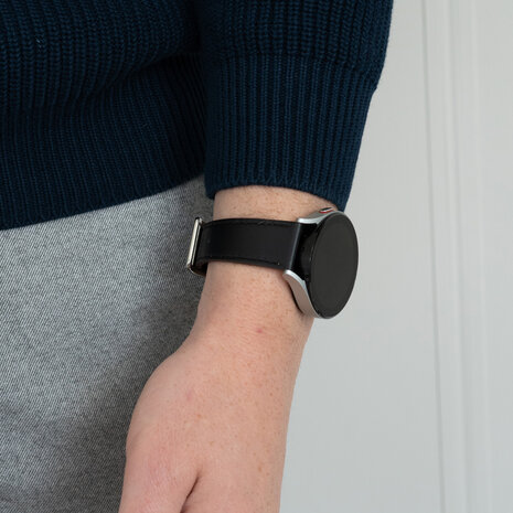 Bandz Bandz Samsung Galaxy Watch 7 - 40mm Lederarmband 'Deluxe' (Schwarz) Bandz Bandz Samsung Galaxy Watch 7 - 40mm Lederarmband 'Deluxe' (Schwarz)