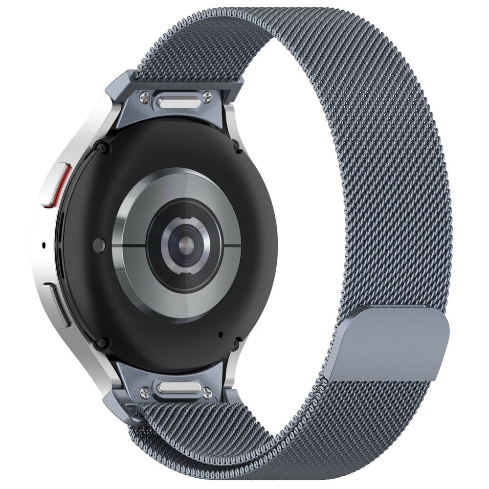 Strap-it® Strap-it Samsung Galaxy Watch 7 - 40mm 'One push' Milanaise Armband (Grau)