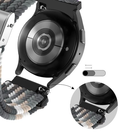 Bandz Bandz Samsung Galaxy Watch 7 - 40mm geflochtenes Nylonband (Schwarz Mischung) Bandz Bandz Samsung Galaxy Watch 7 - 40mm geflochtenes Nylonband (Schwarz Mischung)
