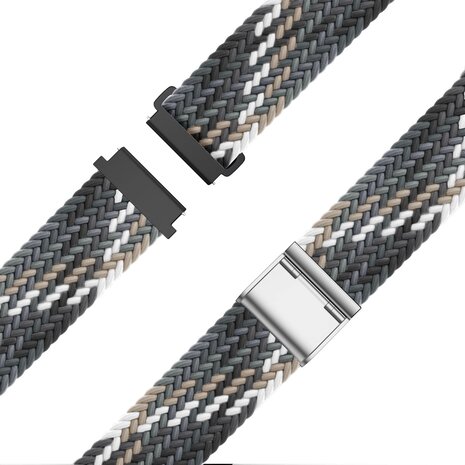 Bandz Bandz Samsung Galaxy Watch 7 - 40mm geflochtenes Nylonband (Schwarz Mischung) Bandz Bandz Samsung Galaxy Watch 7 - 40mm geflochtenes Nylonband (Schwarz Mischung)