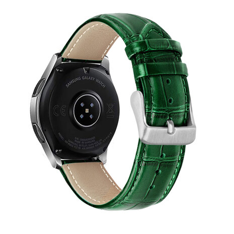Strap-it® Strap-it Samsung Galaxy Watch 7 - 44mm Lederarmband Krokoprägung (Grün)