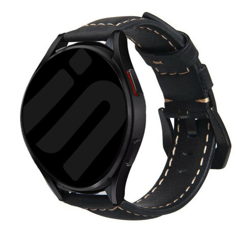 Strap-it® Strap-it Samsung Galaxy Watch 7 - 44mm Lederarmband (Schwarz)