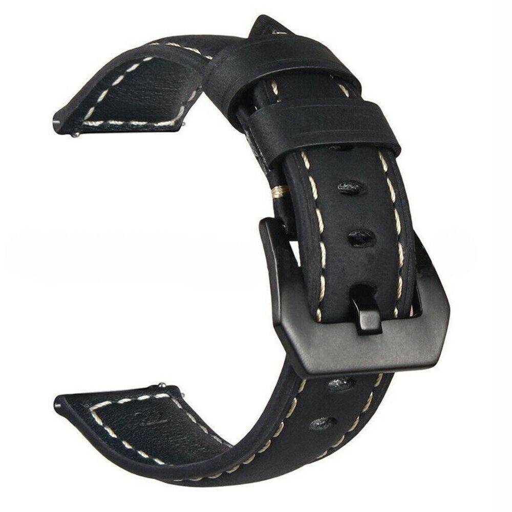 Strap-it® Strap-it Samsung Galaxy Watch 7 - 44mm Lederarmband (Schwarz)
