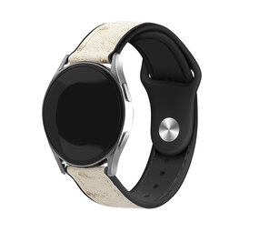 Strap-it® Samsung Galaxy Watch 7 - 44mm Leder-Hybridarmband (Sand Weiß) Strap-it® Samsung Galaxy Watch 7 - 44mm Leder-Hybridarmband (Sand Weiß)