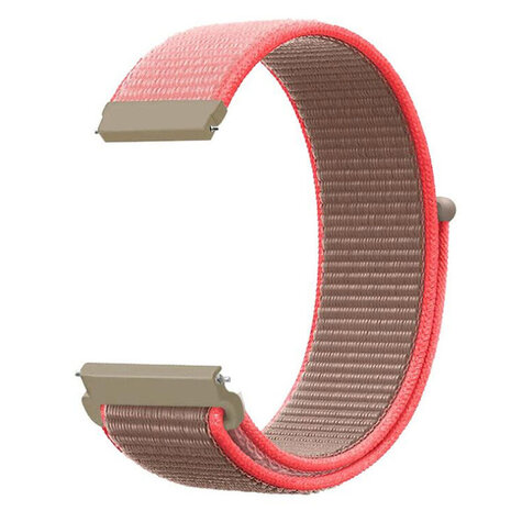 Strap-it® Strap-it Samsung Galaxy Watch 7 - 44mm Nylon Armband (Neon Pink)