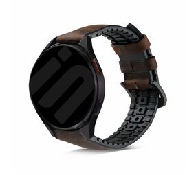 Strap-it® Samsung Galaxy Watch 7 - 44mm Silikon-/Lederarmband (Braun) Strap-it® Samsung Galaxy Watch 7 - 44mm Silikon-/Lederarmband (Braun)