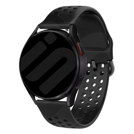 Strap-it® Strap-it Samsung Galaxy Watch 7 - 44mm Silikonarmband mit Löchern (Schwarz)