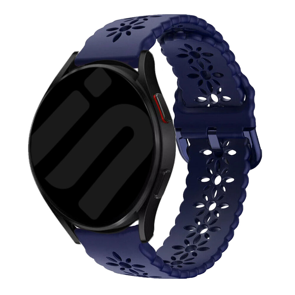 Strap-it® Strap-it Samsung Galaxy Watch 7 - 44mm Silikonarmband mit Muster (Dunkelblau)