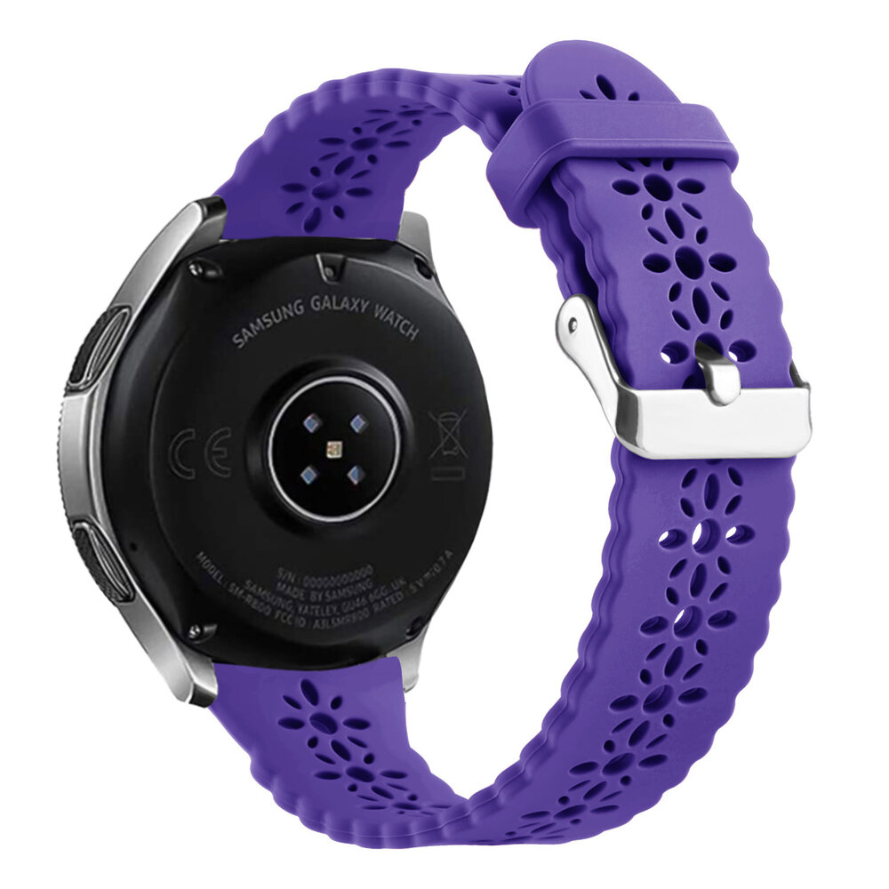 Strap-it® Strap-it Samsung Galaxy Watch 7 - 44mm Silikonarmband mit Muster (Dunkelviolett)