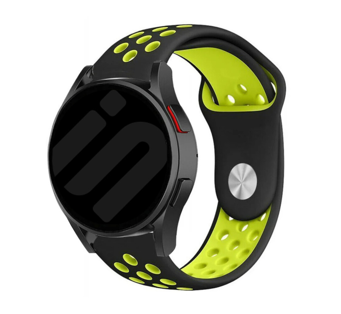 Strap-it® Strap-it Samsung Galaxy Watch 7 - 44mm Sportarmband (Schwarz/Gelb)