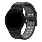 Strap-it® Strap-it Samsung Galaxy Watch 7 - 44mm Sport-'Square' Armband (Schwarz/Grau)