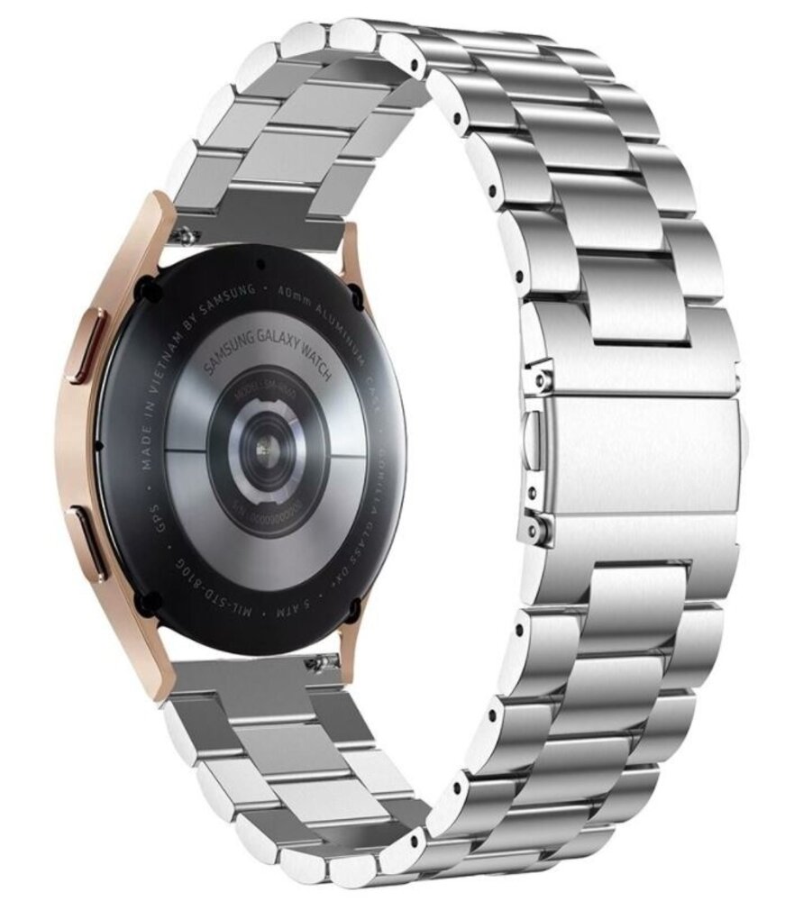 Strap-it® Strap-it Samsung Galaxy Watch 7 - 44mm Stahl-Gliederarmband (Silber)