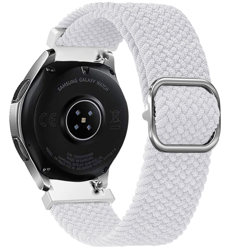 Strap-it® Strap-it Samsung Galaxy Watch 7 - 44mm gewebtes Nylon Armband (Weiß)
