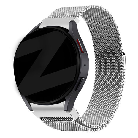 Bandz Bandz Samsung Galaxy Watch 7 - 44mm Milanese Loop Armband (Silber)
