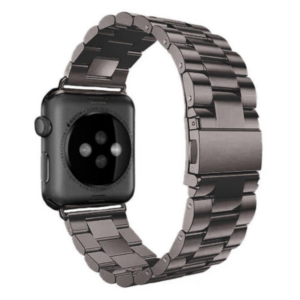 Strap-it® Strap-it Apple Watch Stahlarmband (Dunkelgrau)