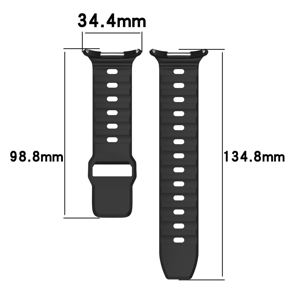 Strap-it® Strap-it Samsung Galaxy Watch Ultra Outdoor-Silikonarmband (Schwarz) Strap-it® Strap-it Samsung Galaxy Watch Ultra Outdoor-Silikonarmband (Schwarz)