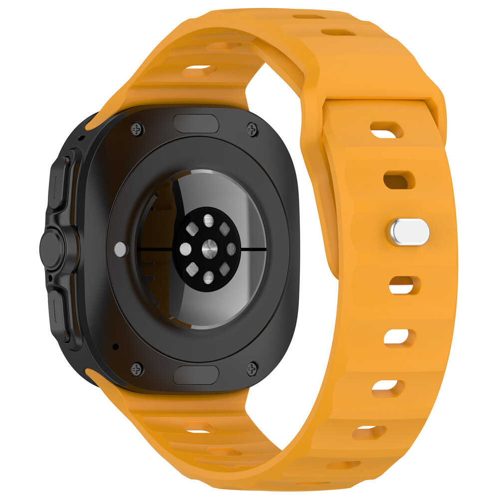 Strap-it® Strap-it Samsung Galaxy Watch Ultra Outdoor-Silikonarmband (Orange-Gelb) Strap-it® Strap-it Samsung Galaxy Watch Ultra Outdoor-Silikonarmband (Orange-Gelb)