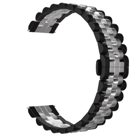 Strap-it® Strap-it Fossil Gen 6 - 44mm Jubilee Stahlarmband (Schwarz/Silber) Strap-it® Strap-it Fossil Gen 6 - 44mm Jubilee Stahlarmband (Schwarz/Silber)