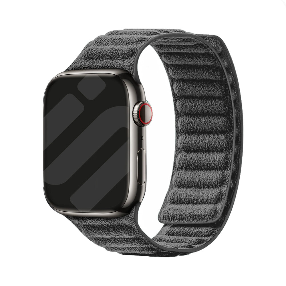 Strap-it® Strap-it Apple Watch Alcantara Armband (Schwarz)