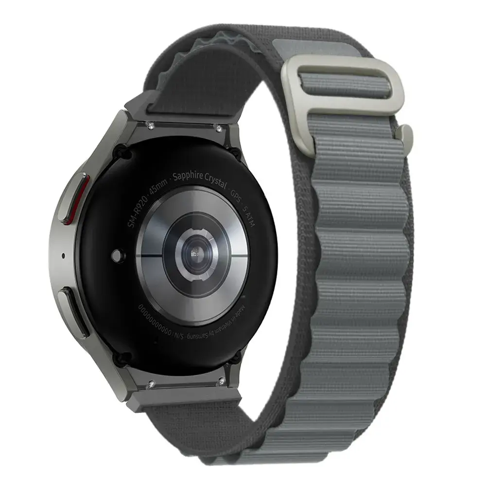 Strap-it® Strap-it Samsung Galaxy Watch 4 Classic 42mm Alpine Armband (Dunkelgrau)