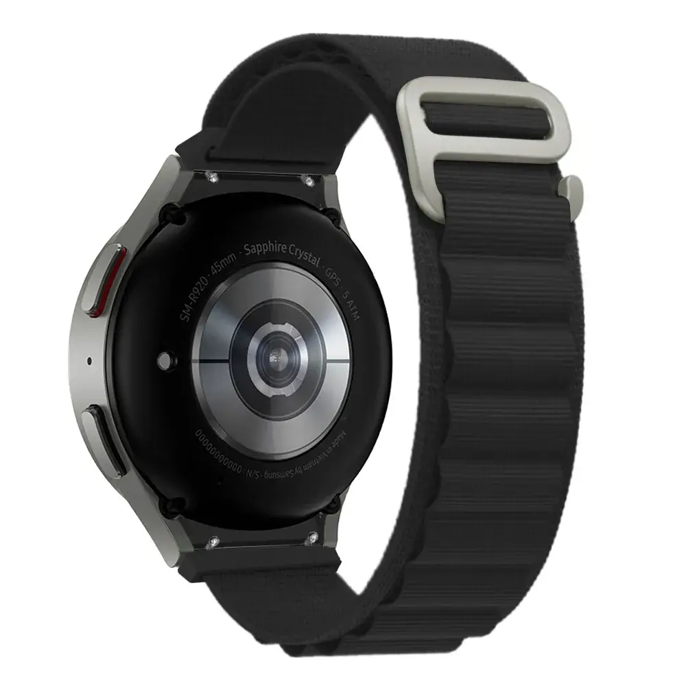 Strap-it® Strap-it Samsung Galaxy Watch 6 Classic 43mm Alpine Armband (Schwarz)
