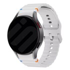 Strap-it® Strap-it Samsung Galaxy Watch 4 Classic 46mm Wave Armband (Hellgrau)