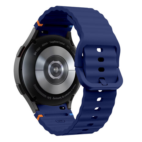 Strap-it® Strap-it Samsung Galaxy Watch 5 40mm Wave Armband (Dunkelblau)