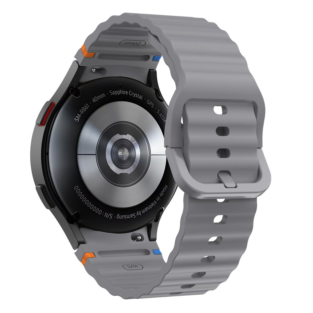 Strap-it® Strap-it Samsung Galaxy Watch 5 40mm Wave Armband (Dunkelgrau)